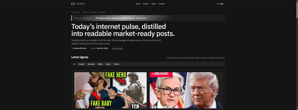 Trender Daily Signal Report: Today's Top Internet Trends